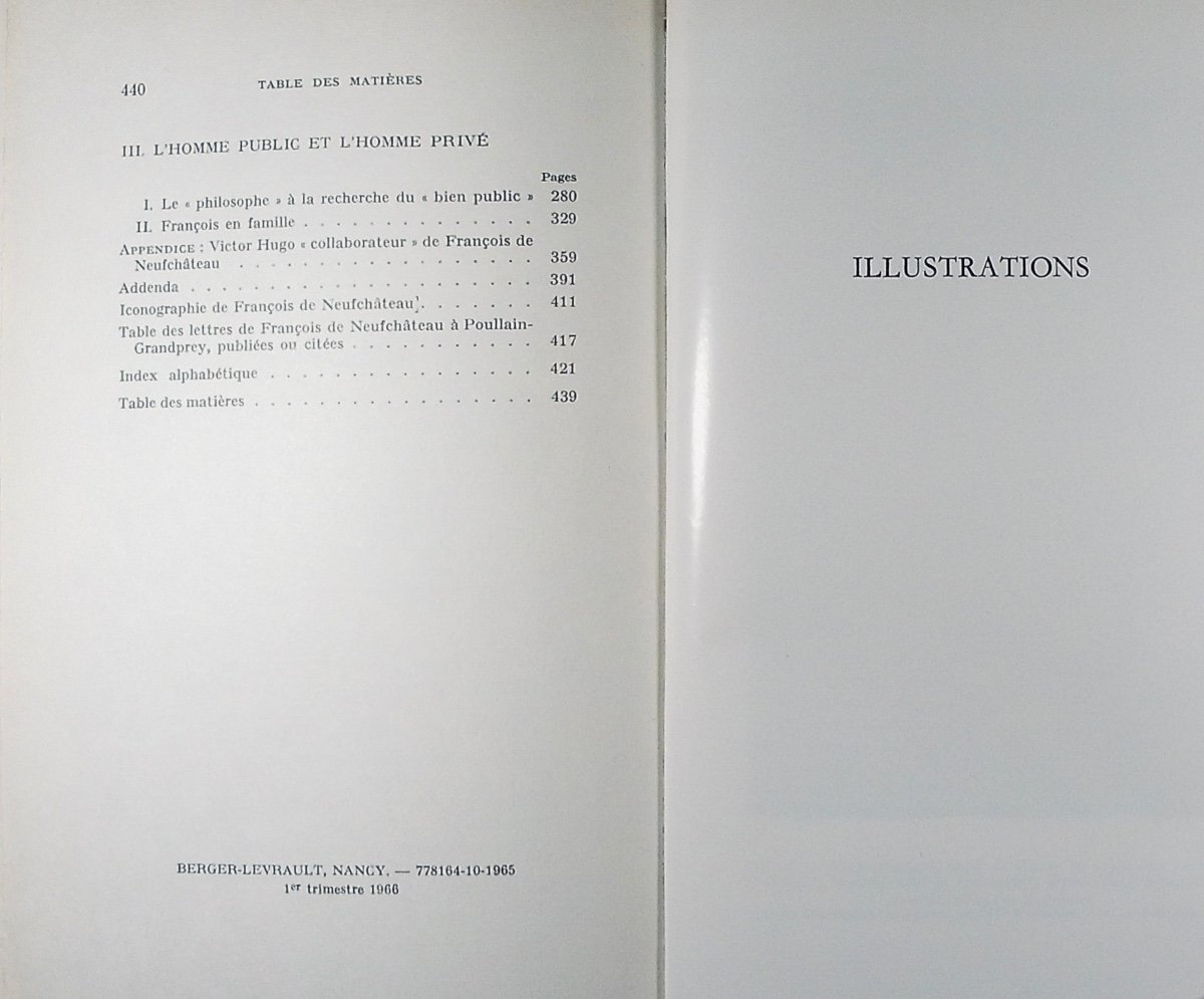 MAROT (Pierre) - Recherches sur la vie de François de Neufchâteau. Berger-Levrault, 1966.-photo-1