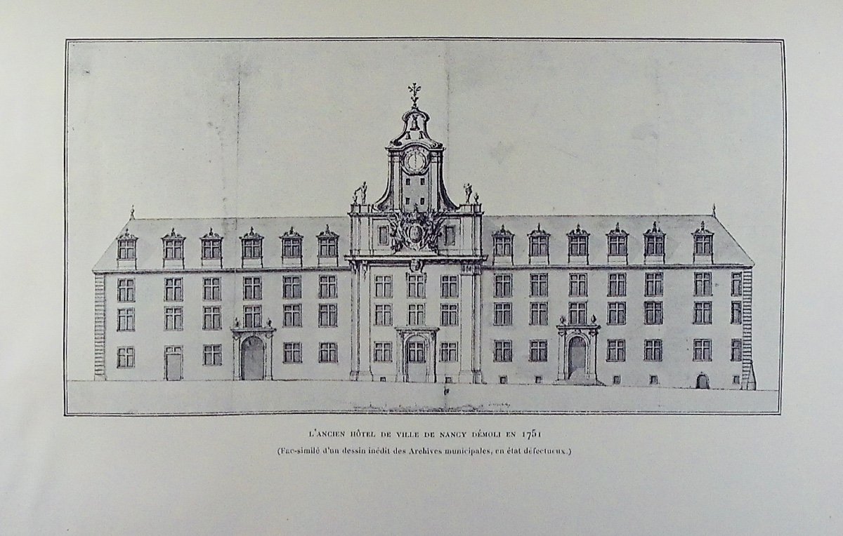 PFISTER - Histoire de Nancy. Berger-Levrault, 1902, en reliure d'éditeur aux toits de Nancy.-photo-5