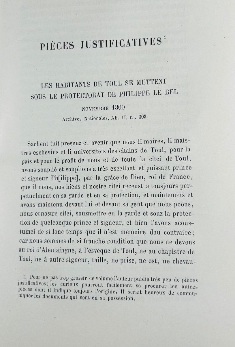 Pimodan - The Reunion Of Toul To France. Calman-lévy, 1885, Paperback, Dedication From The Author.-photo-8