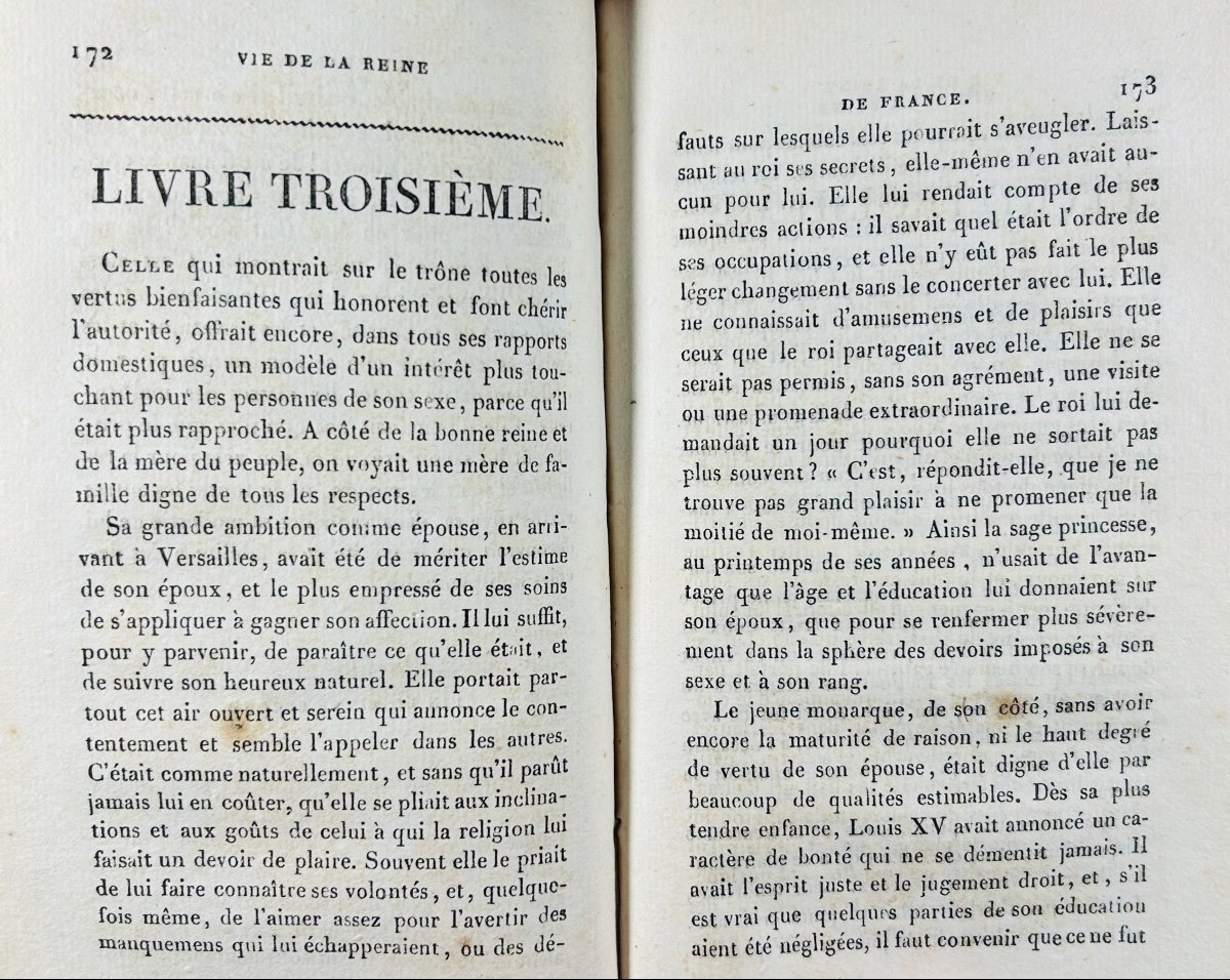 PROYART (L'Abbé) - Vie de la reine de France Marie Lecksinska, princesse de Pologne. 1826.-photo-4