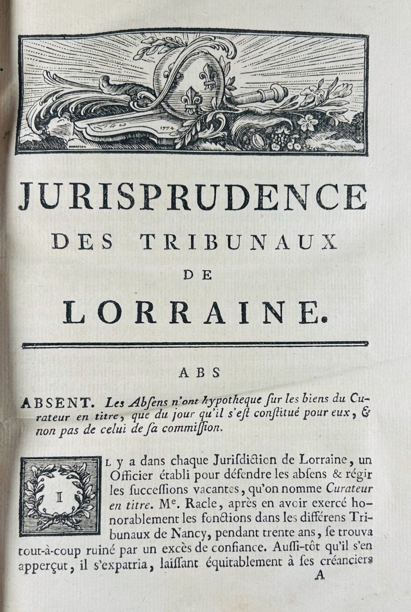 Rogeville - Jurisprudence Of The Courts Of Lorraine. Lamort, 1785, In Period Binding.-photo-4