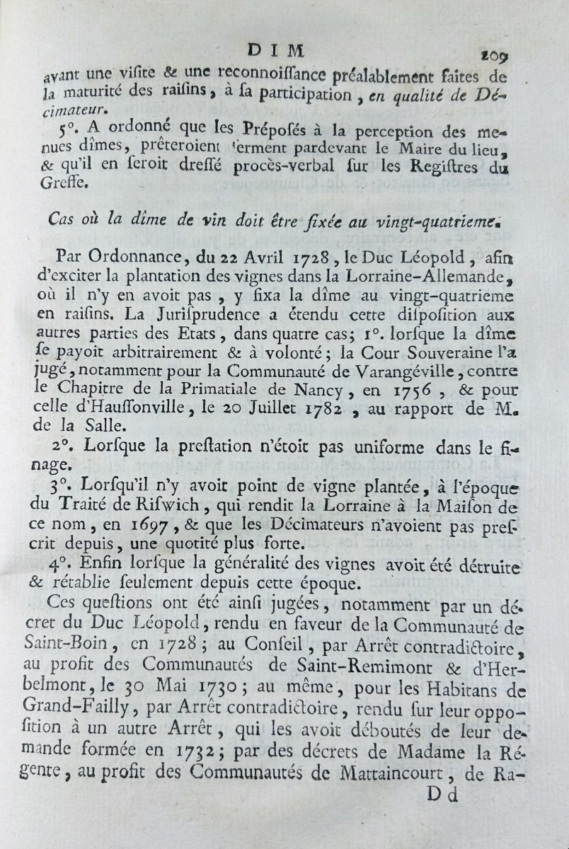 Rogeville - Jurisprudence Of The Courts Of Lorraine. Lamort, 1785, In Period Binding.-photo-1