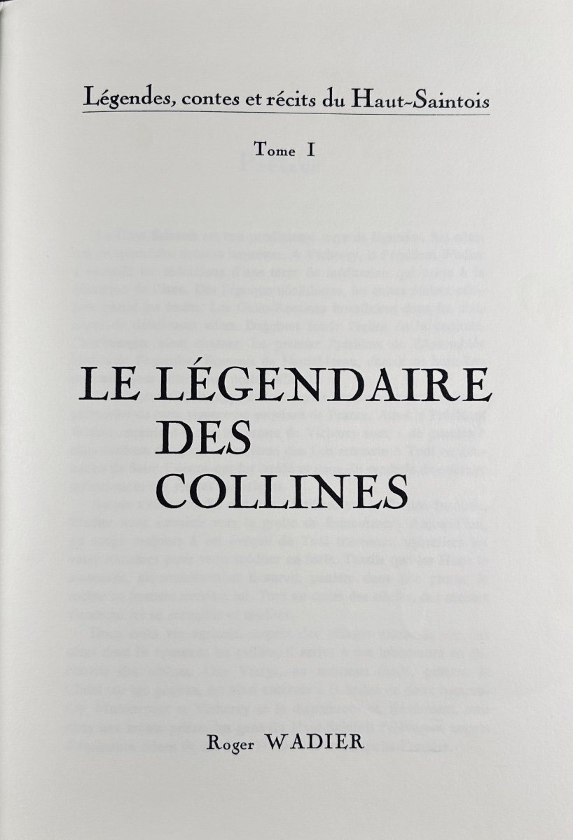 Wadier (roger) - Legends, Tales And Stories Of Haut-saintois. 3 Volumes, Mirecourt, 1974.-photo-2