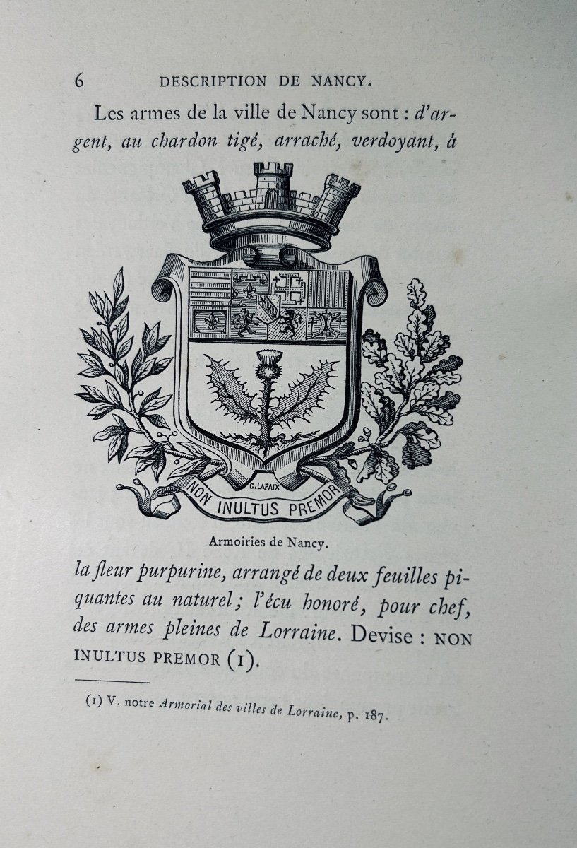 Lapaix - Illustrated Description Of Nancy And Its Surroundings. Berger-levrault, 1874. Paperback.-photo-3