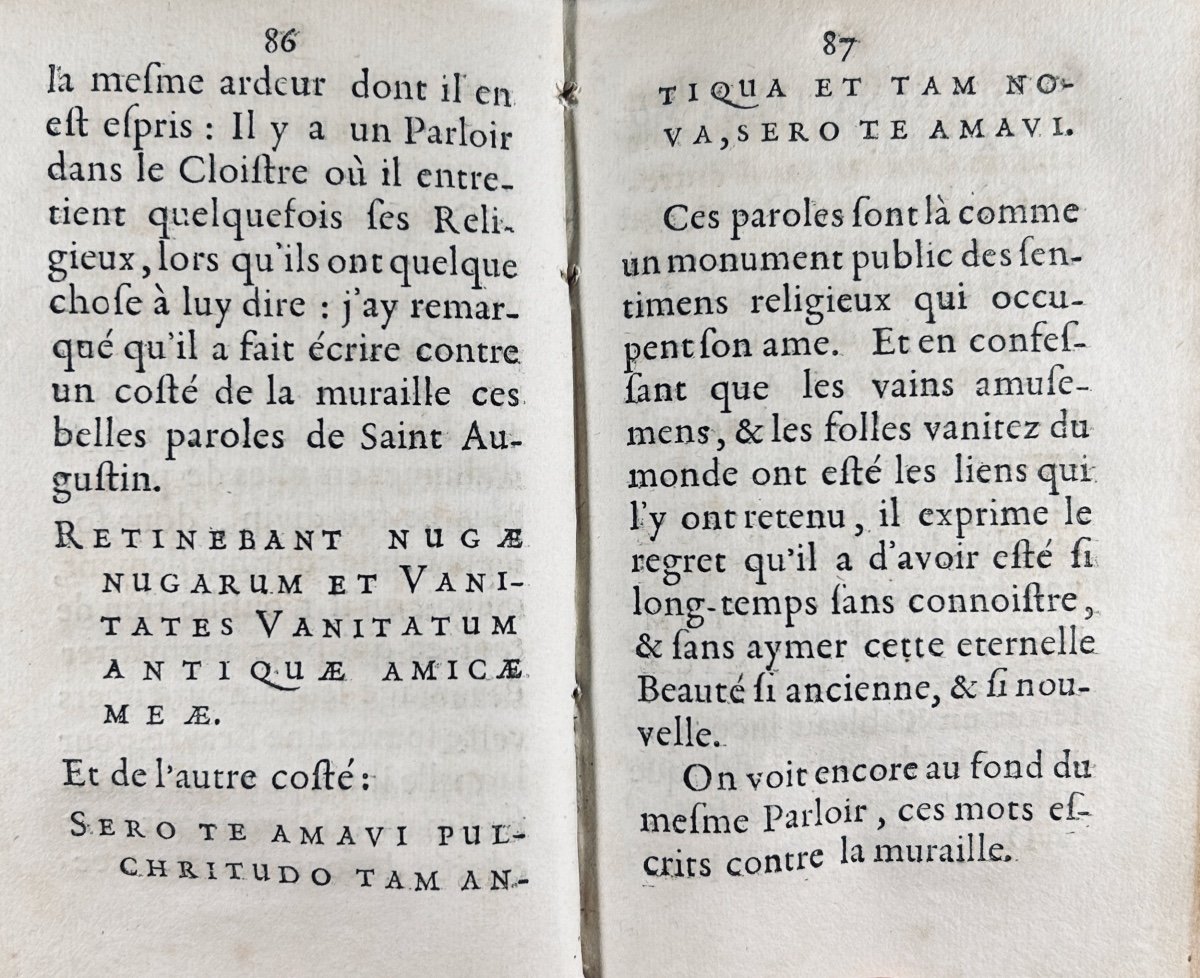 FÉLIBIEN DES AVAUX - Description de l'abbaye de la Trappe. Chez Léonard, 1671, reliure en vélin-photo-3