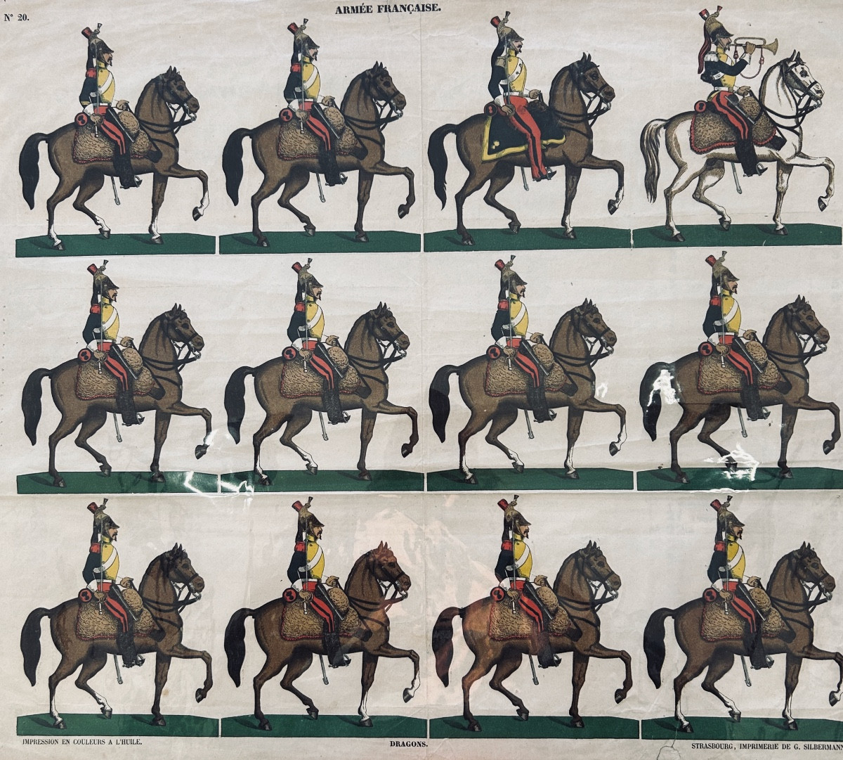 [strasbourg Imagery] - French Army. Dragoons. Strasbourg, Silberman, Circa 1860.