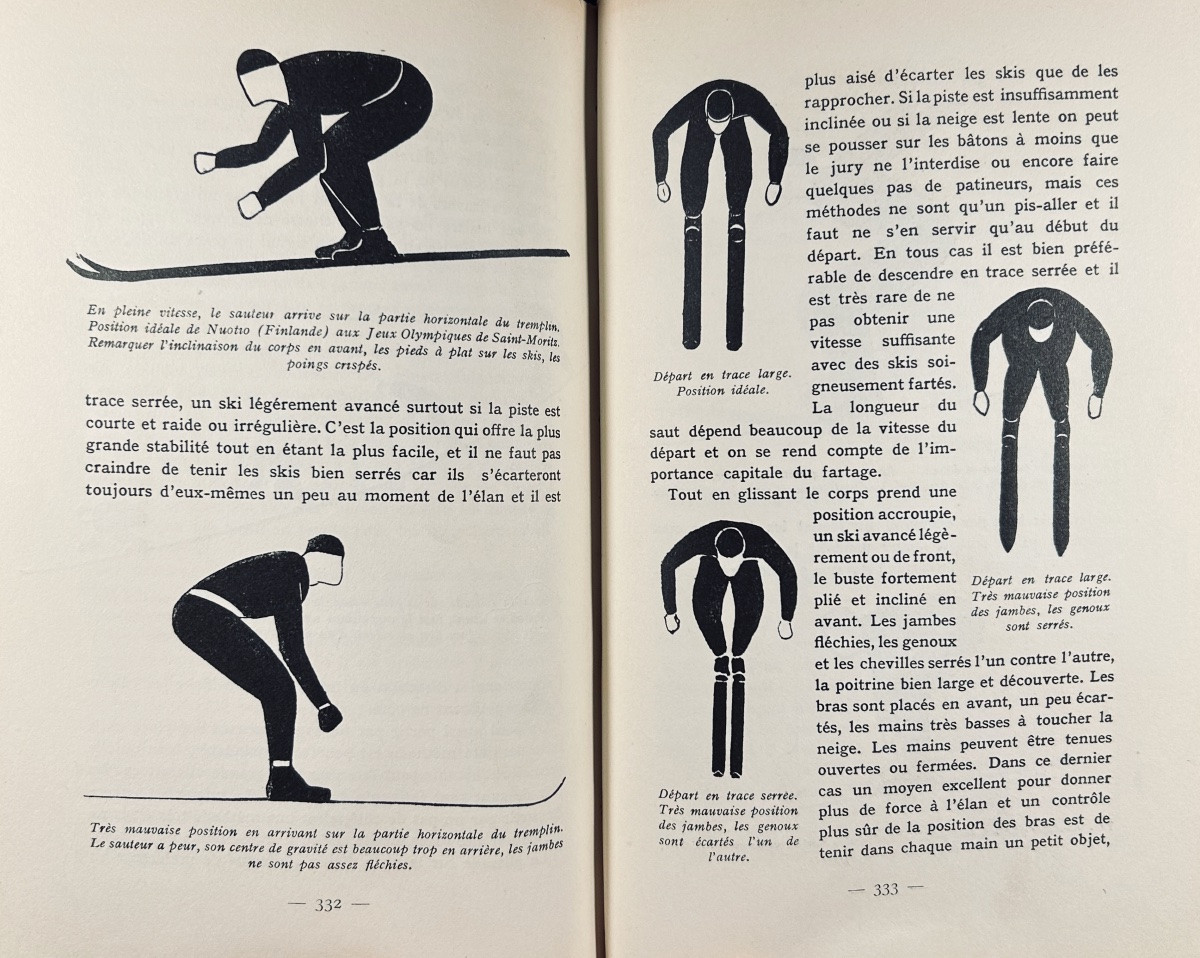 MÜCKENBRÜNN & HALLBERG - Le ski. Arthaud, 1930. Reliure amusante imitant des traces de skis.-photo-6