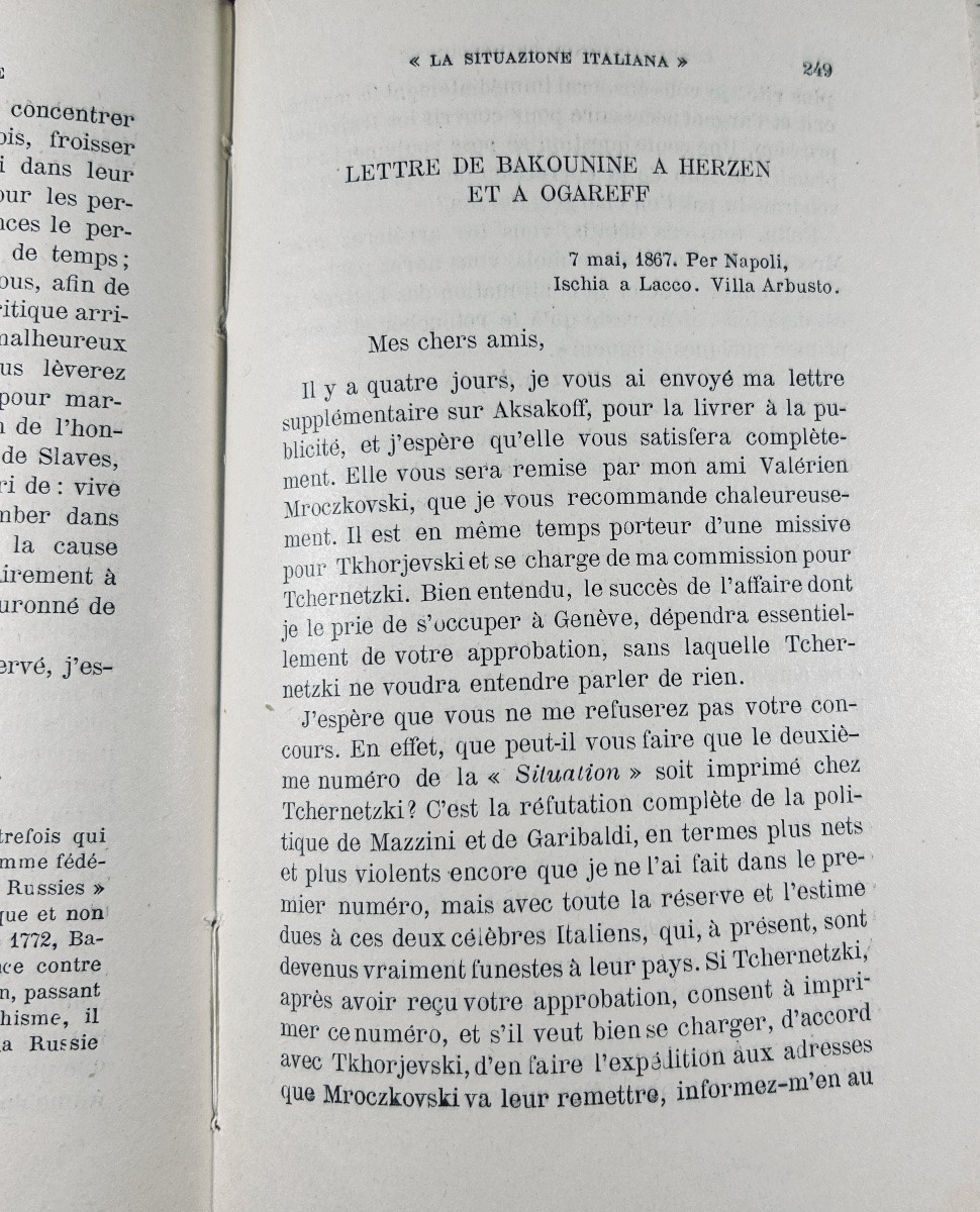 Dragomanov - Correspondence Of Michael Bakunin To Herzen And Ogareff (1860-1871). 1896.-photo-3