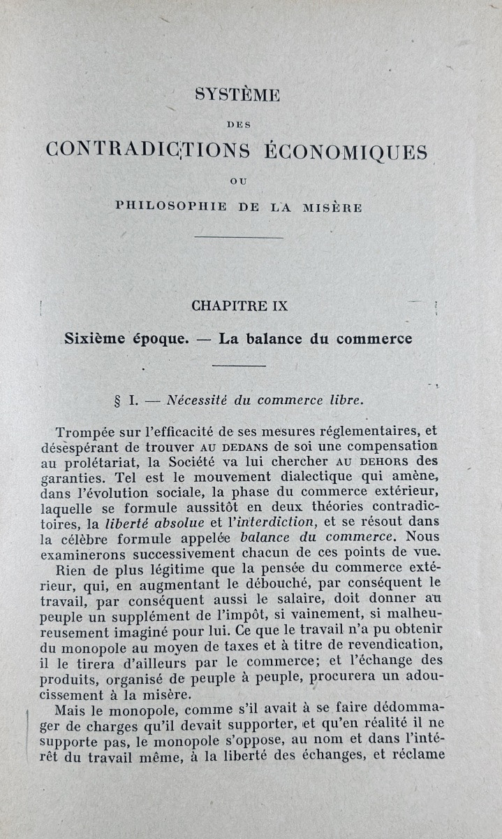 Proudhon - System Of Economic Contradictions Or Philosophy Of Poverty. 1923, Paperback.-photo-4