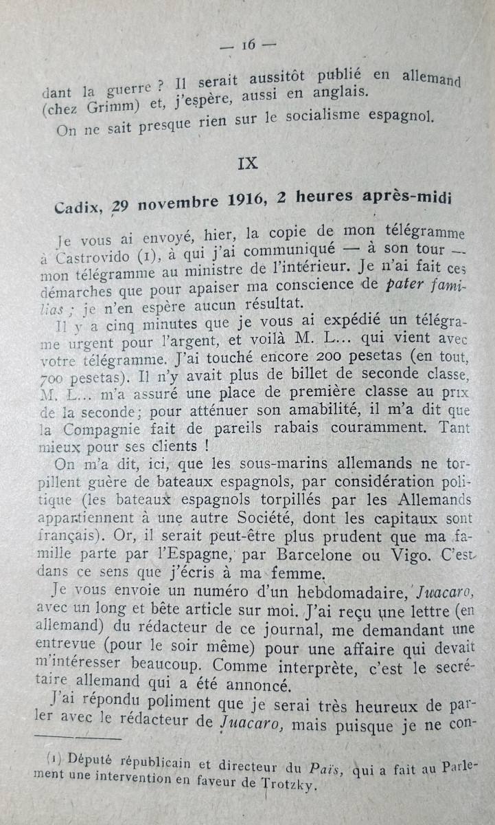 Trotzky (léon) - Twenty Letters From Leon Trotzky. Paris, La Vie Ouvrière, 1919, Paperback.-photo-3