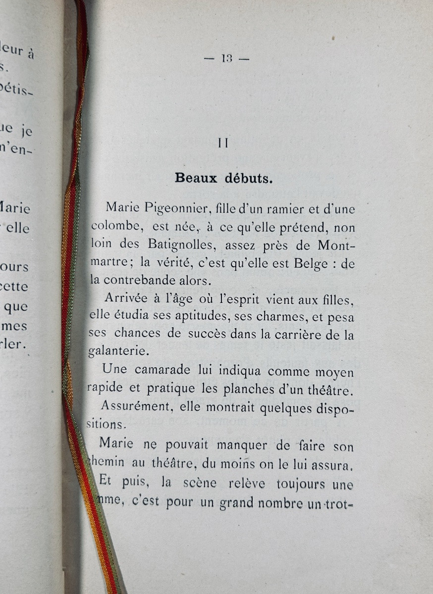 La vie de Marie Pigeonnier par un de ses ***.  20 rue du Croissant, 1881, dans une reliure.-photo-2