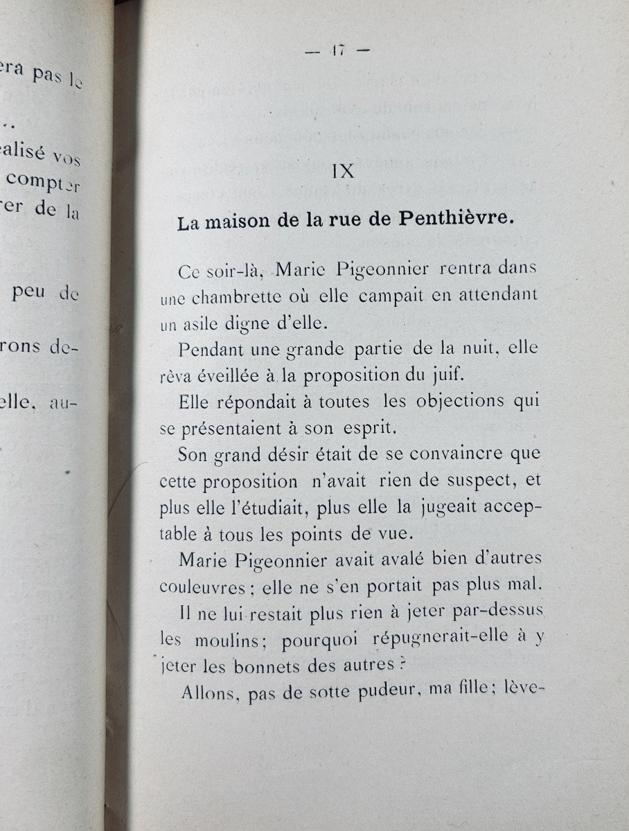La vie de Marie Pigeonnier par un de ses ***.  20 rue du Croissant, 1881, dans une reliure.-photo-8