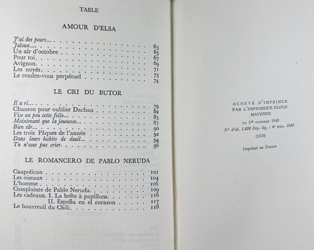 Aragon - The New Heartbreaker. Gallimard, 1948, Paul Bonnet Hardcover, First Edition.-photo-7