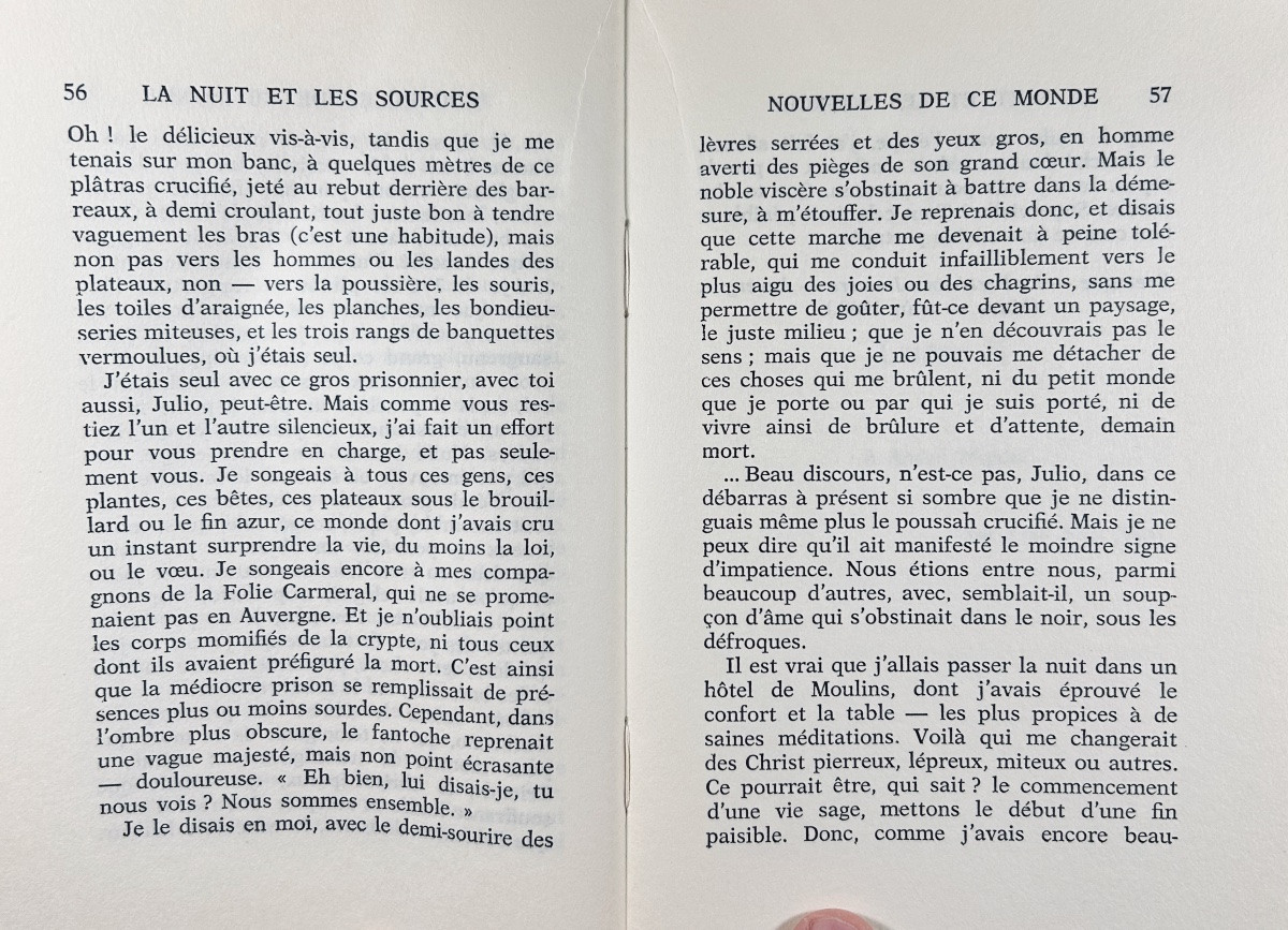 Arland (marcel) - I Am Writing To You... II The Night And The Springs. Grasset, 1963, Paperback, Ex Num.-photo-3