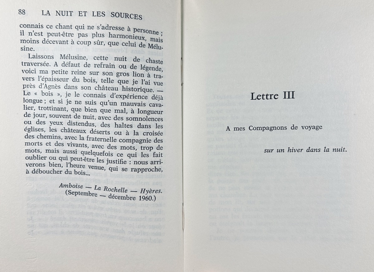 Arland (marcel) - I Am Writing To You... II The Night And The Springs. Grasset, 1963, Paperback, Ex Num.-photo-7
