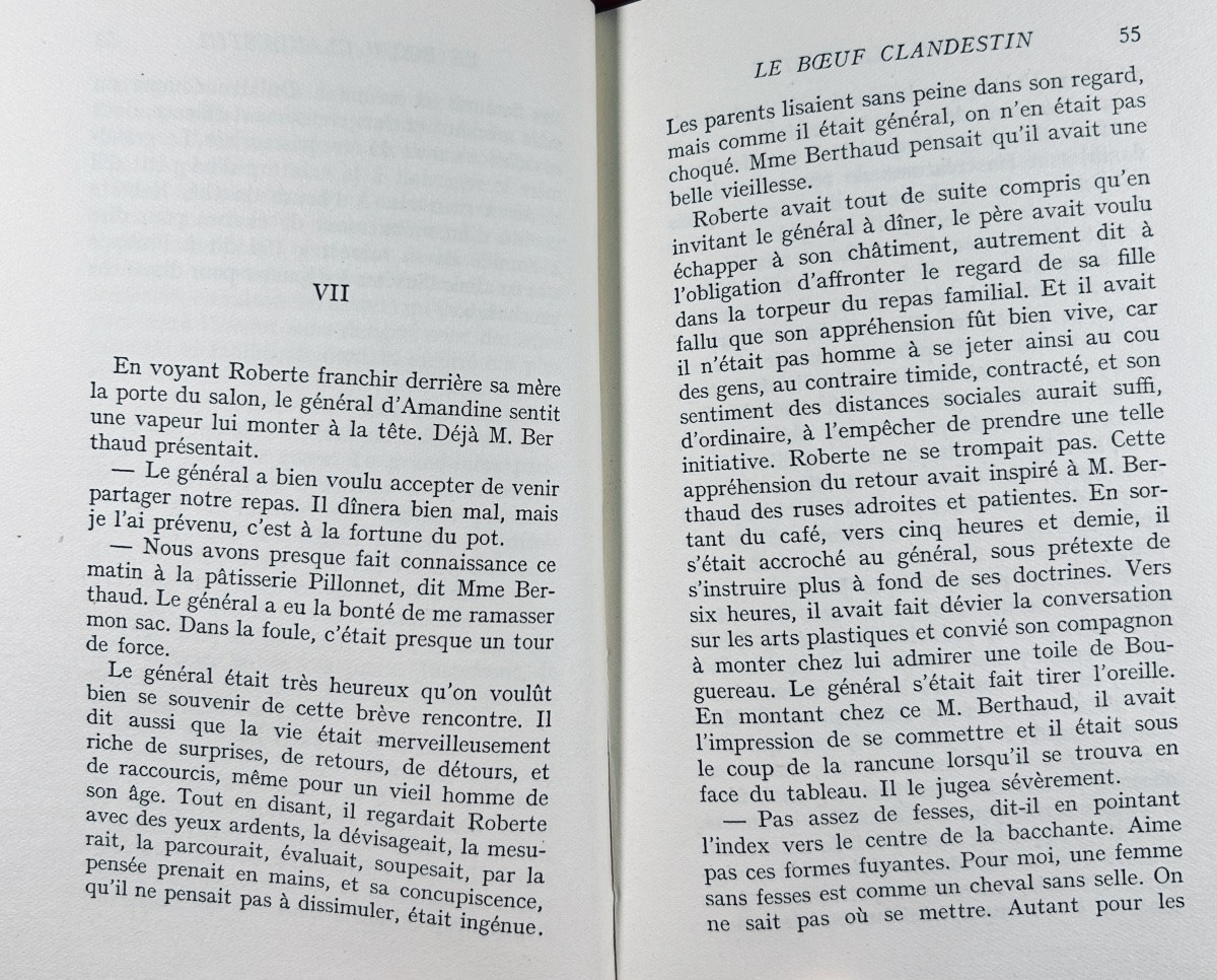 AYMÉ (Marcel) - Le boeuf clandestin. Gallimard, 1947, cartonnage de Paul Bonet, ex num.-photo-6