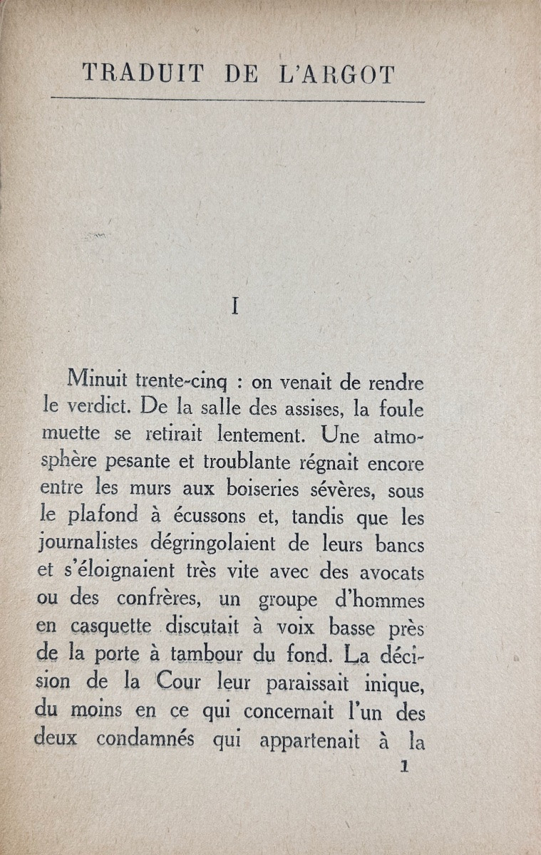 CARCO (Francis) - Traduit de l'argot. Éditions de France, 1932, envoi et lettre de l'auteur.-photo-1