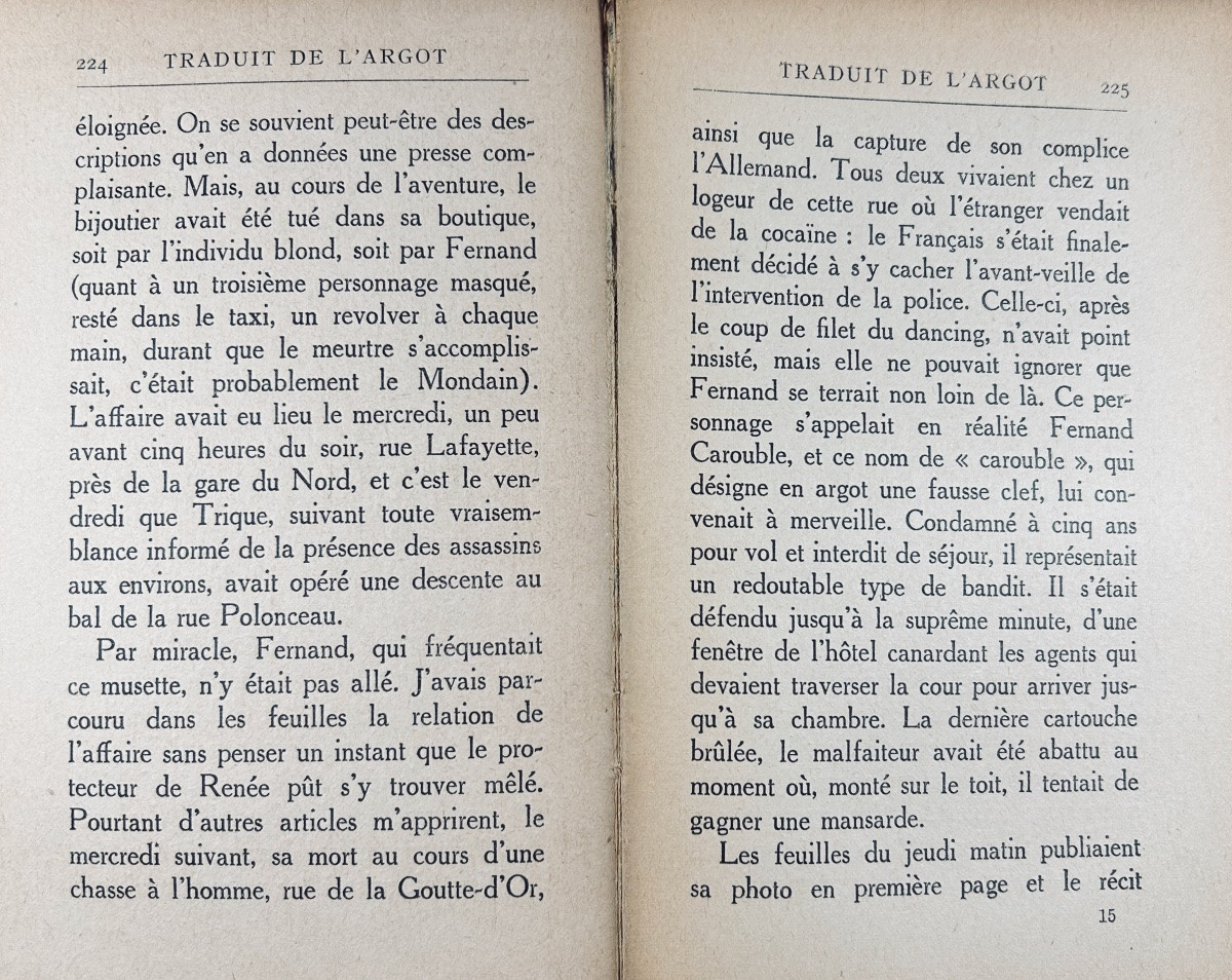 CARCO (Francis) - Traduit de l'argot. Éditions de France, 1932, envoi et lettre de l'auteur.-photo-3