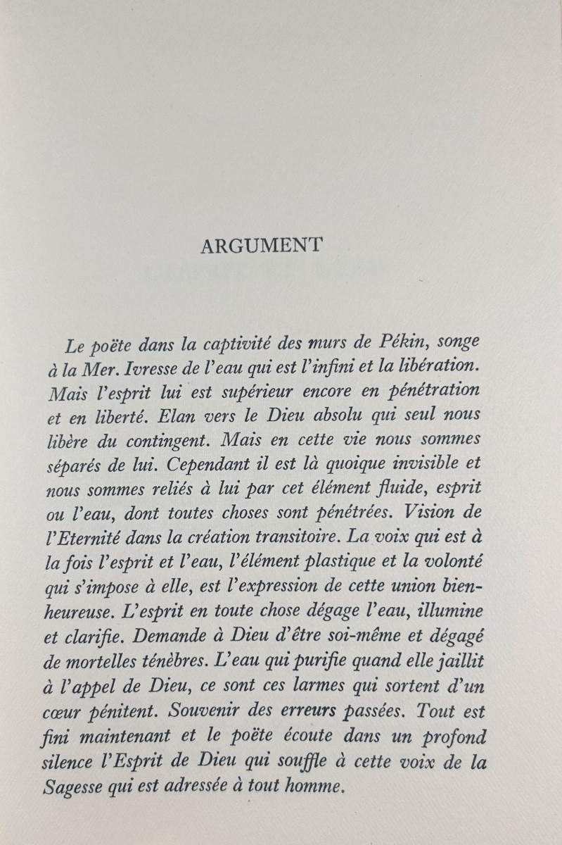 CLAUDEL (Paul) - Cinq grandes odes. Gallimard, 1948, cartonnage d'après Paul Bonet.-photo-4
