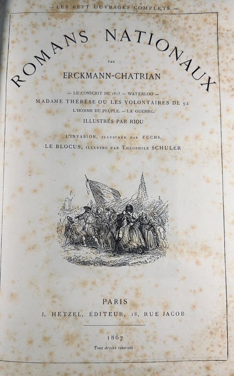 Erckmann-chatrian - National Novels. Hetzel & Cie, 1867. Illustrated By Riou, Fuchs And Schuler.-photo-3