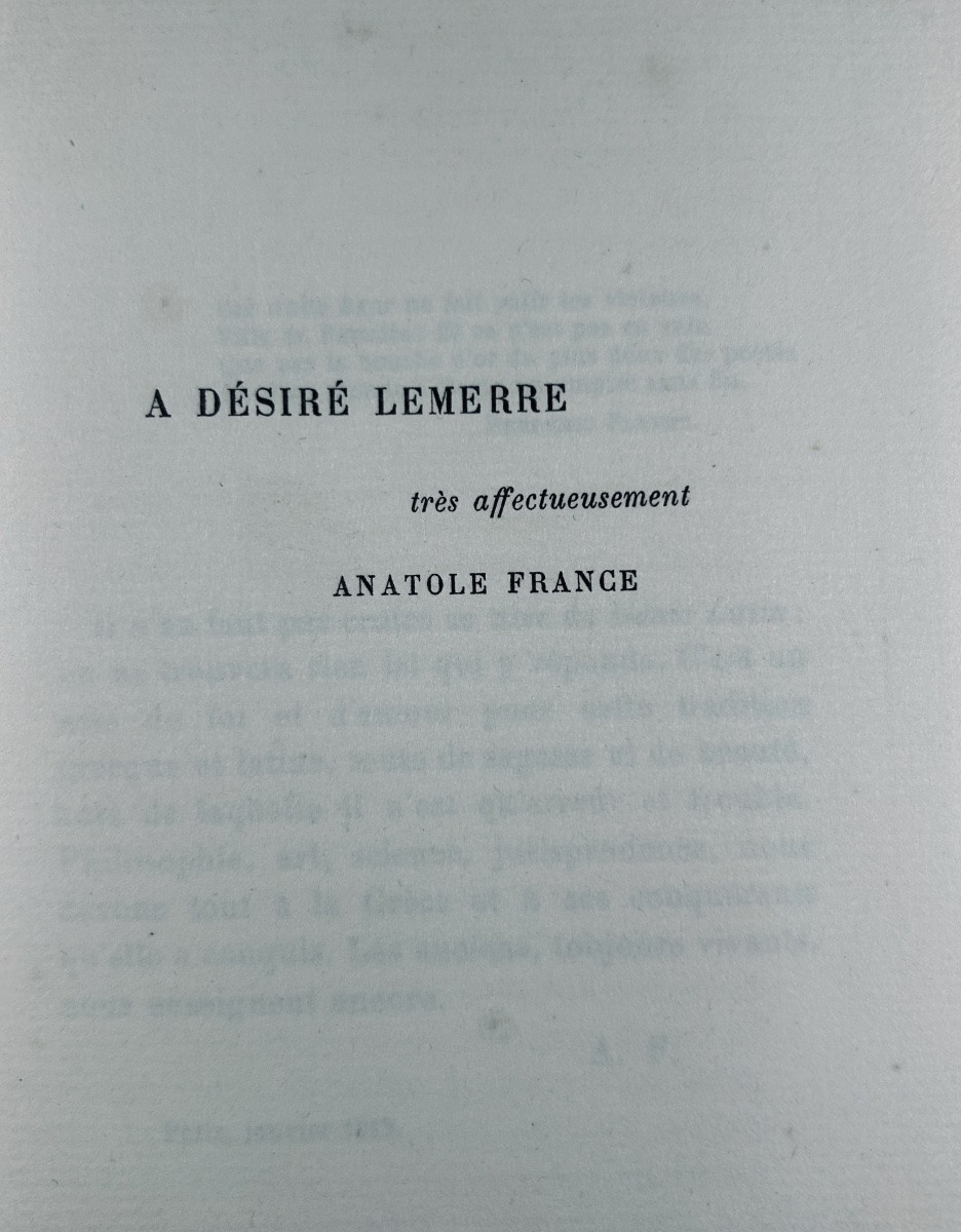 France (anatole) - The Latin Genius. Calmann Lévy, 1917, Numbered Copy On Holland Paper.-photo-4