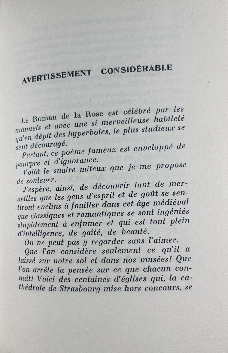GROS (Gaston) - L'amour dans le roman de la rose. Baudinière, 1925, exemplaire numéroté.-photo-4