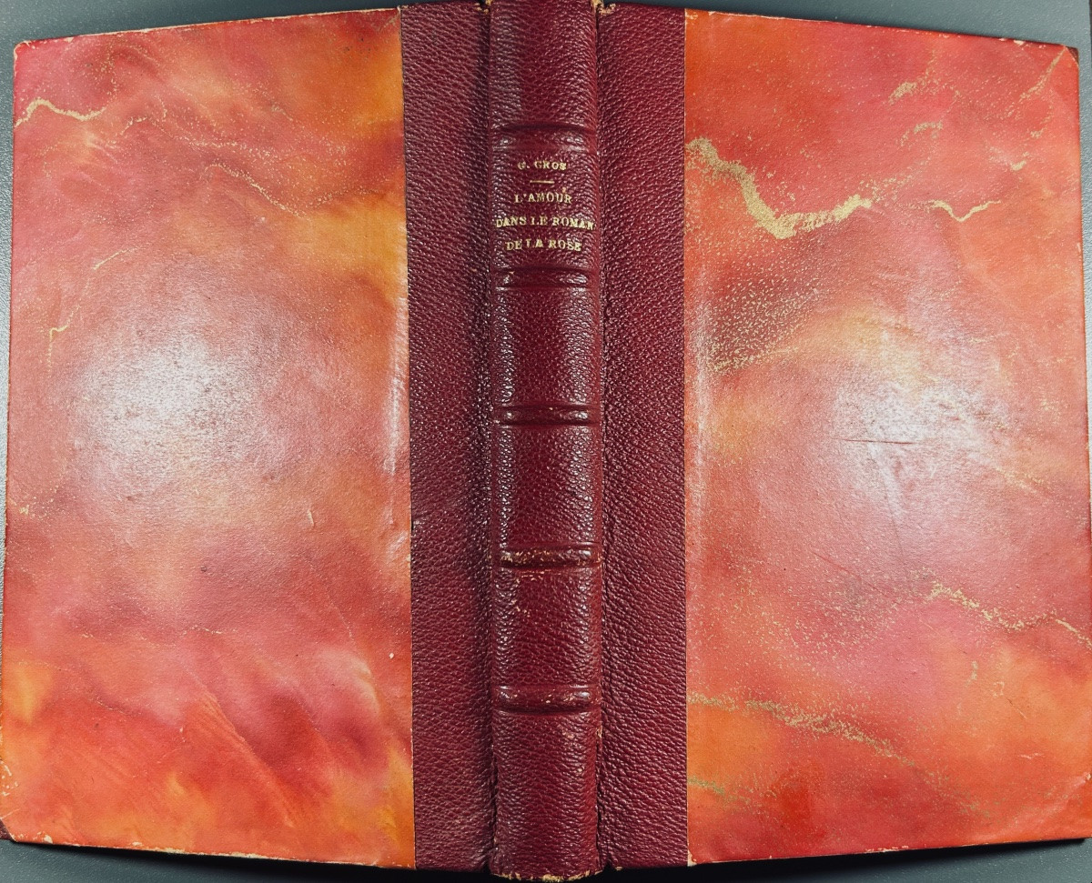 GROS (Gaston) - L'amour dans le roman de la rose. Baudinière, 1925, exemplaire numéroté.-photo-8