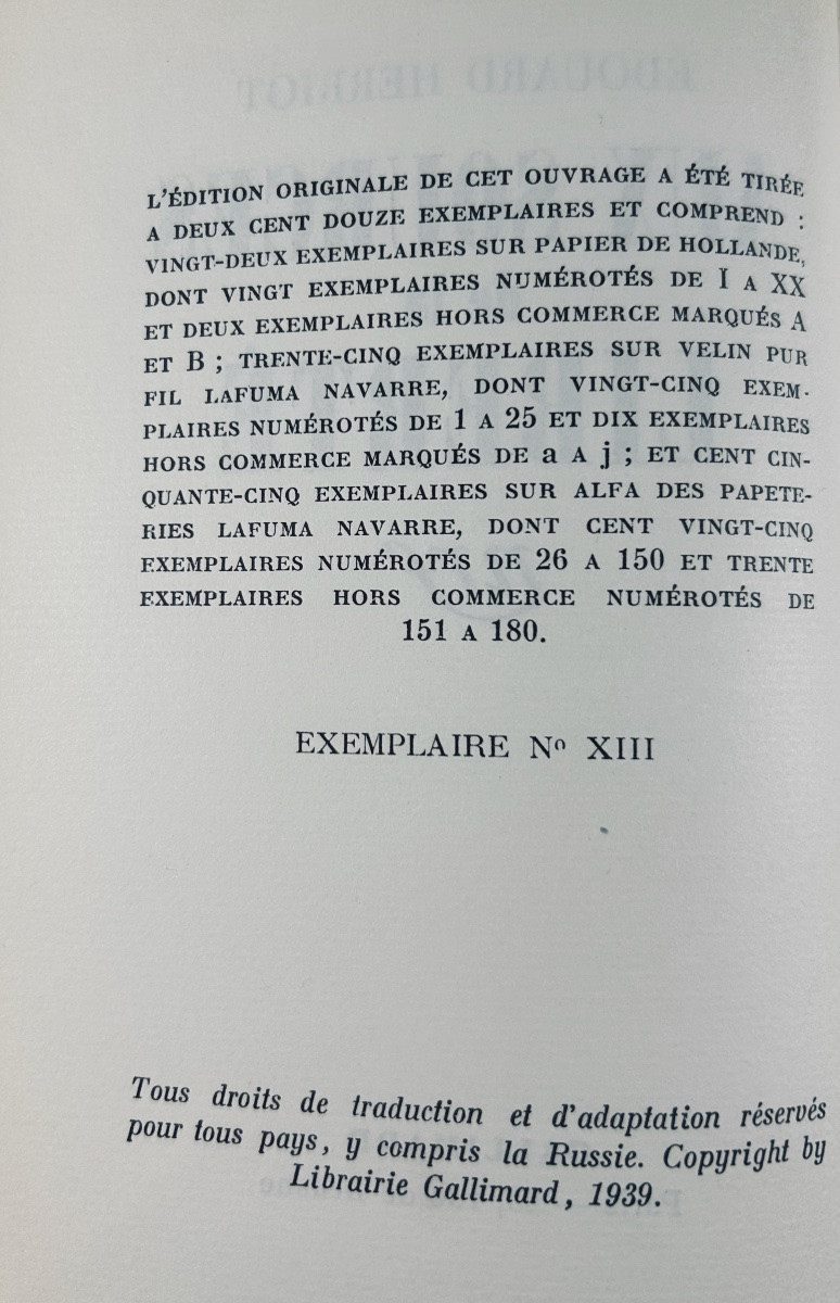 HERRIOT (Édouard) - Aux sources de la liberté. Gallimard, 1939, édition originale.-photo-3