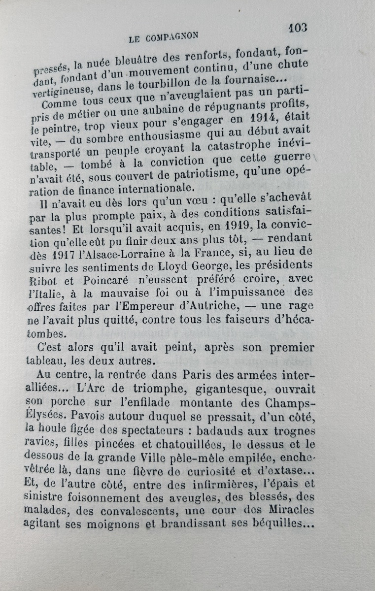 MARGUERITTE (Victor) - Le compagnon. Roman de moeurs. Flammarion, 1923, édition originale.-photo-5