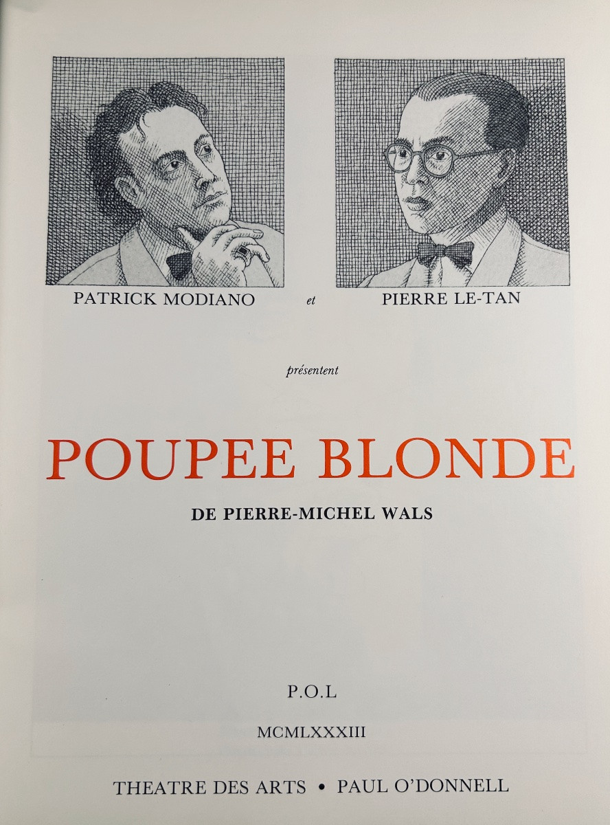 MODIANO (Patrick), LE-TAN (Pierre) - Poupée blonde. P.O.L., 1983, envois des deux auteurs.-photo-3