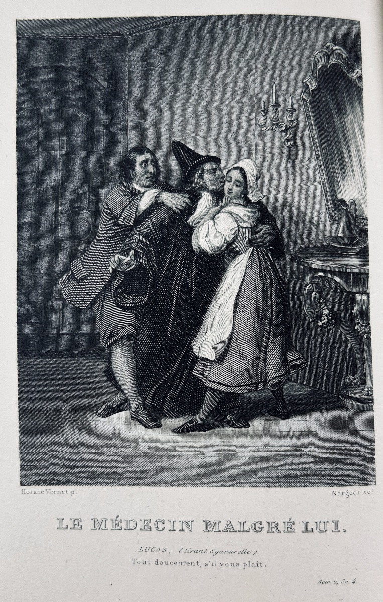 MOLIÈRE - Oeuvres complètes de Molière. Furne et Cie Éditeurs, 1863, 6 volumes reliés d'époque.-photo-7