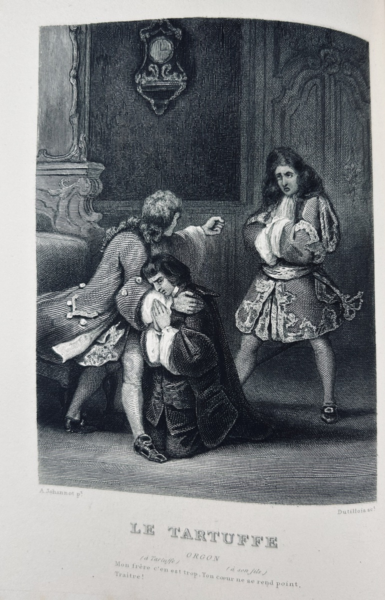 MOLIÈRE - Oeuvres complètes de Molière. Furne et Cie Éditeurs, 1863, 6 volumes reliés d'époque.-photo-8