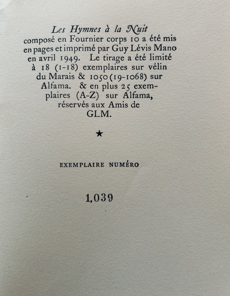 Novalis - Hymns To The Night. Glm, 1949, Numbered Copy On Alfama Paper.-photo-8