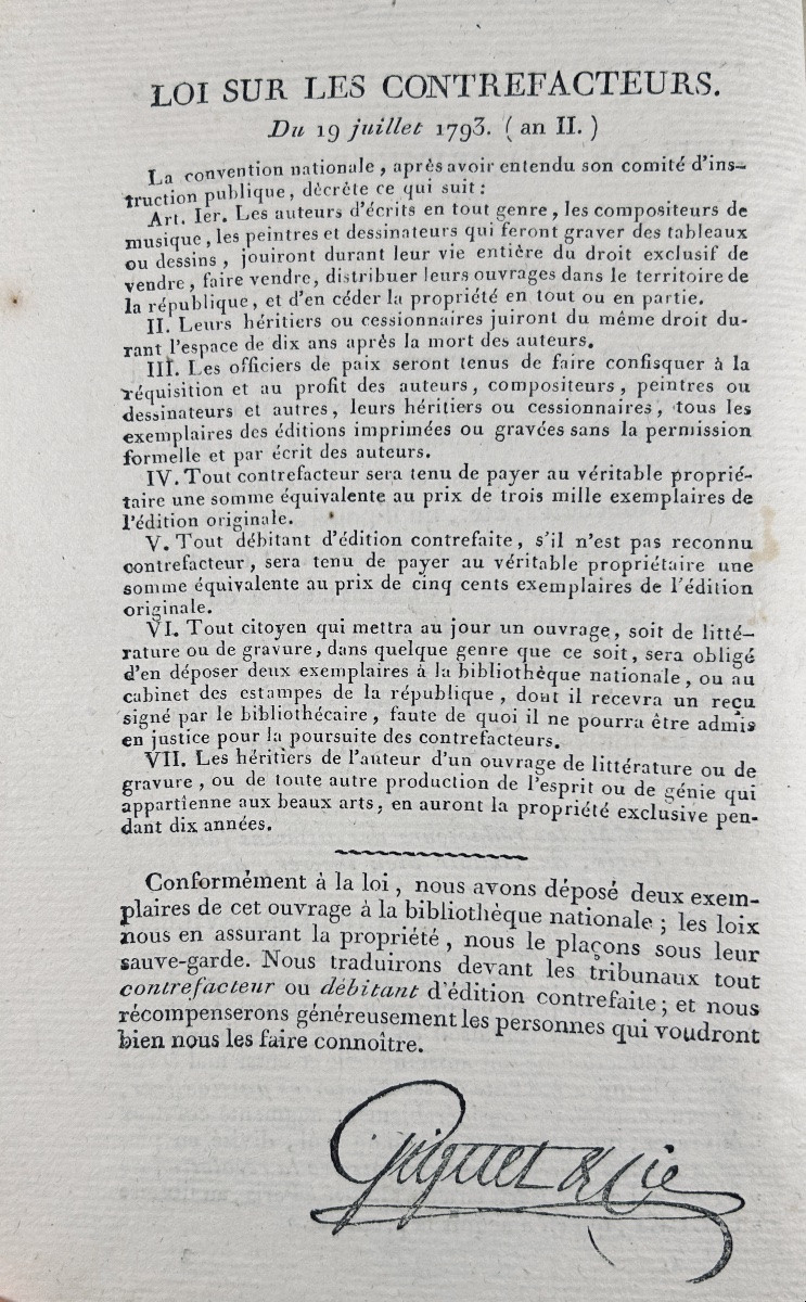 BERTRAND DE MOLLEVILLE - Histoire de la Révolution de France. Chez Giguet, 1801, reliure 19ème.-photo-1