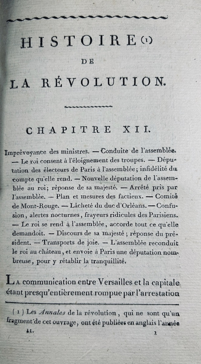 BERTRAND DE MOLLEVILLE - Histoire de la Révolution de France. Chez Giguet, 1801, reliure 19ème.-photo-4