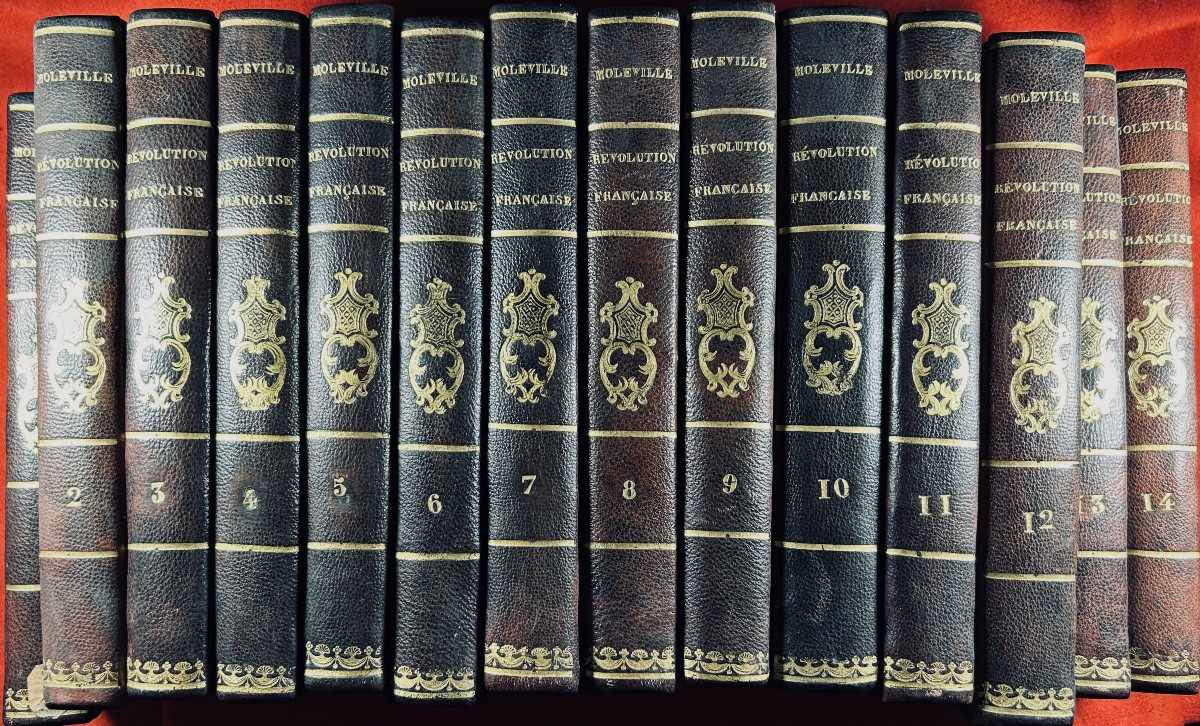 BERTRAND DE MOLLEVILLE - Histoire de la Révolution de France. Chez Giguet, 1801, reliure 19ème.