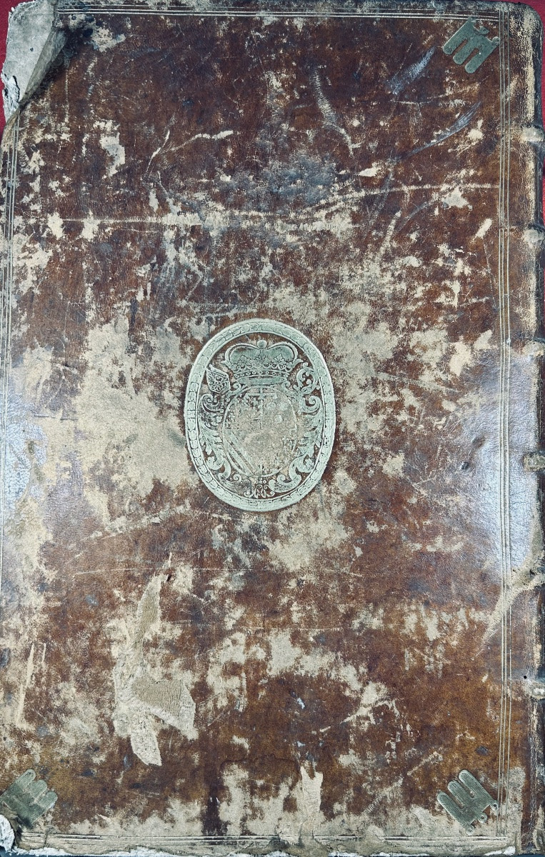 Cabassut - Notitia Ecclesiastica Historiarum, Conciliorum. Posuel, 1690, Binding With Arms.-photo-2