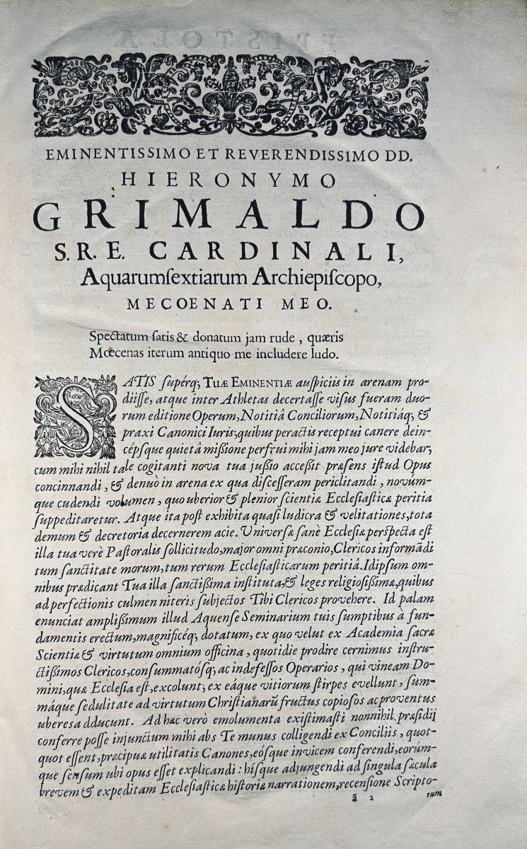 Cabassut - Notitia Ecclesiastica Historiarum, Conciliorum. Posuel, 1690, Binding With Arms.-photo-3