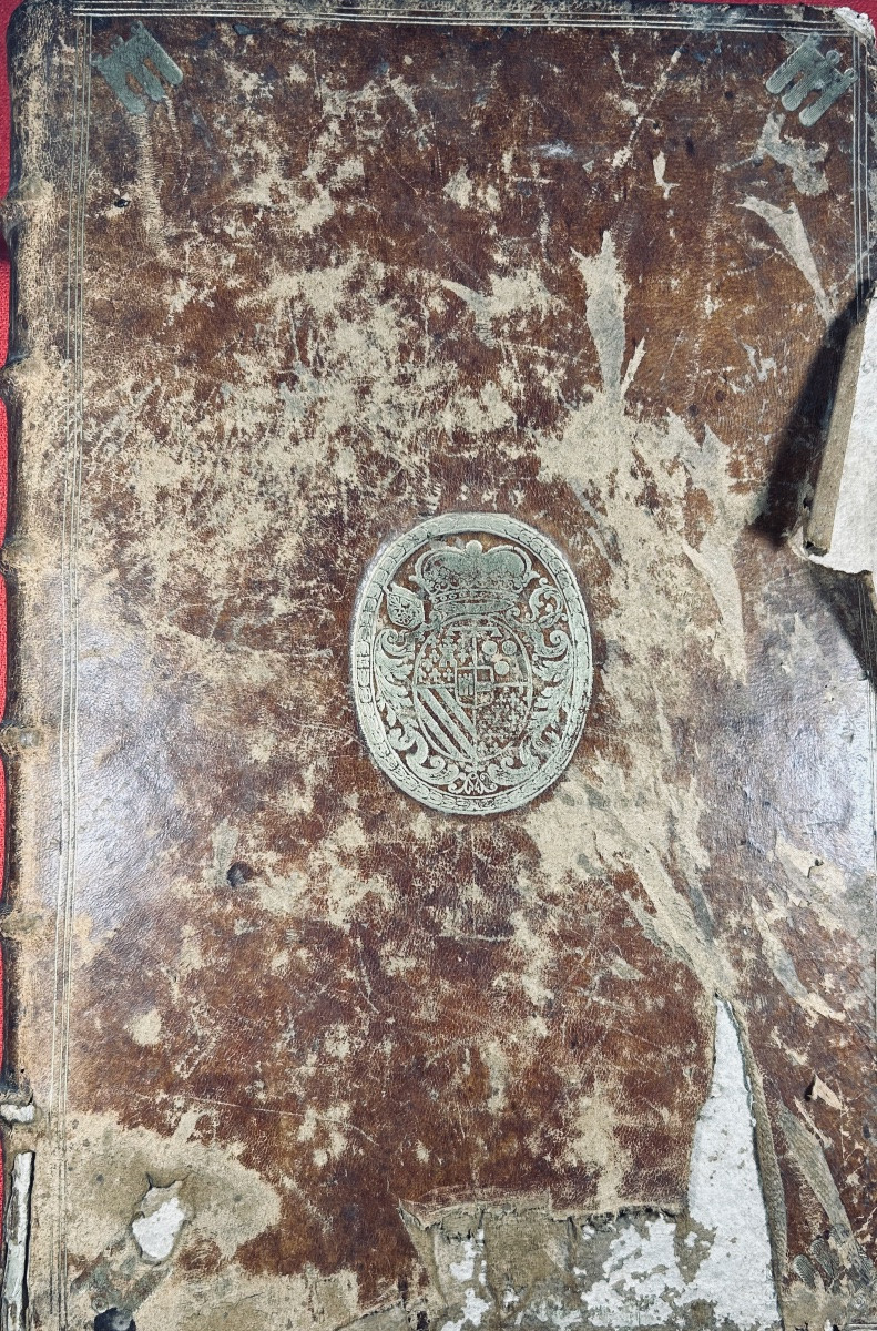 Cabassut - Notitia Ecclesiastica Historiarum, Conciliorum. Posuel, 1690, Binding With Arms.-photo-4