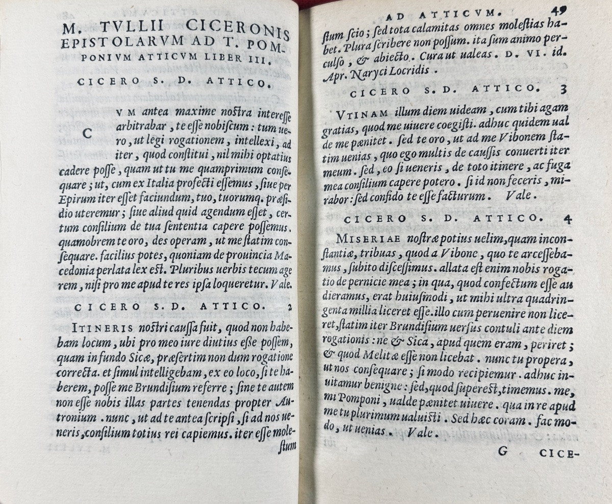 Cicero - Epistolae Ad Atticum, Ad M. Brutum. Venice, Alde Mance, 1564, In Period Binding..-photo-4