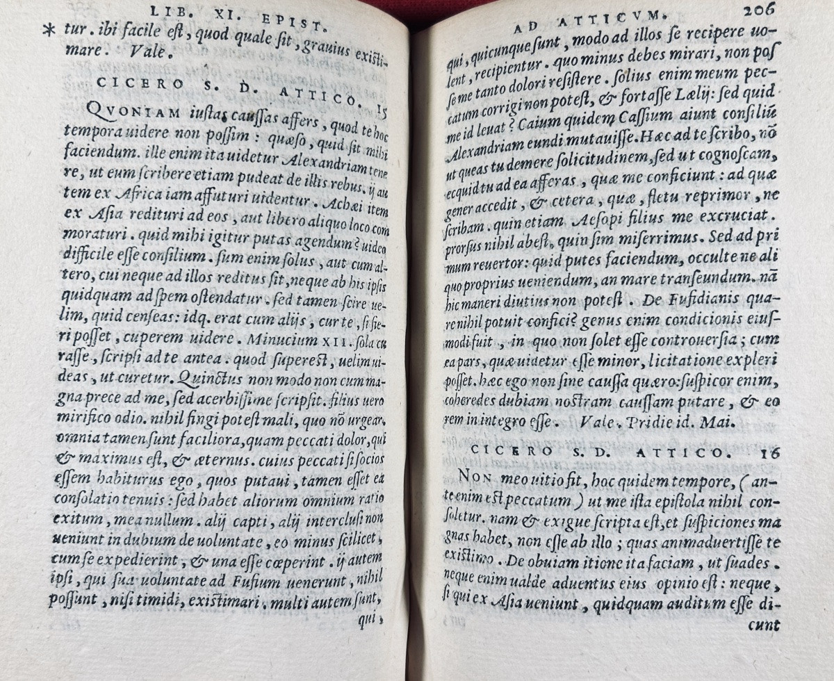 Cicero - Epistolae Ad Atticum, Ad M. Brutum. Venice, Alde Mance, 1564, In Period Binding..-photo-6