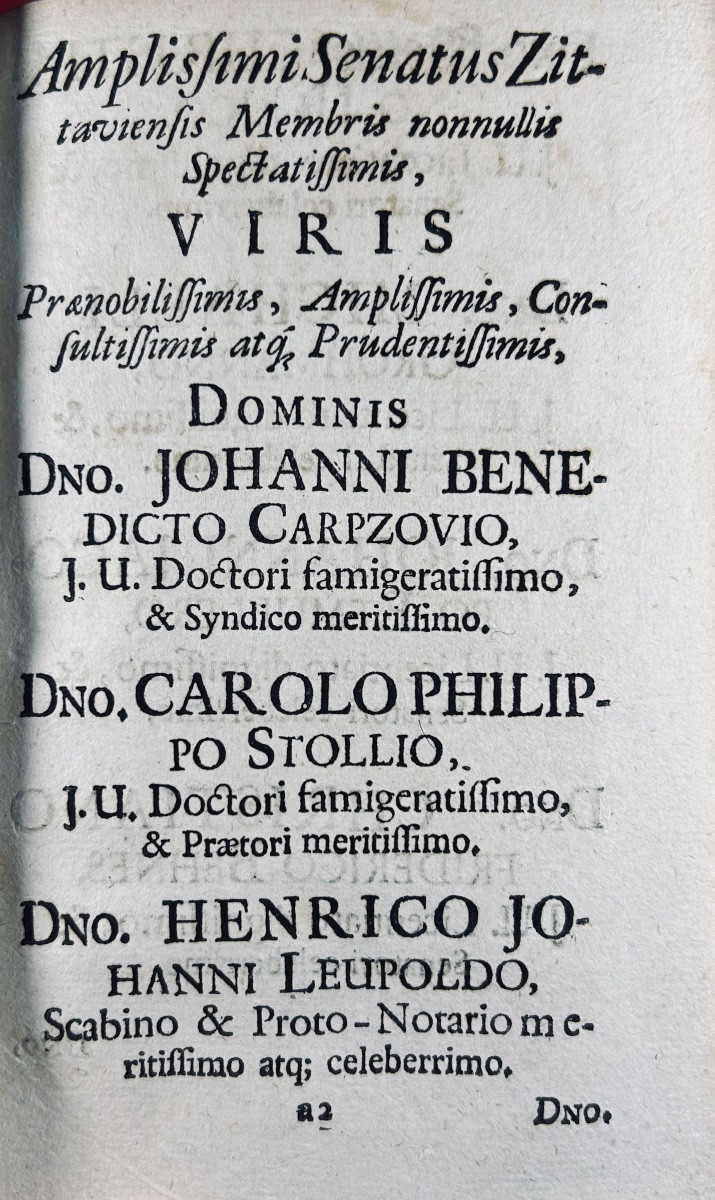 WINZGER - Annotationes ad Examen Feudale Strykianum. Leipzig/Frankfort, Schopf, 1707.-photo-1