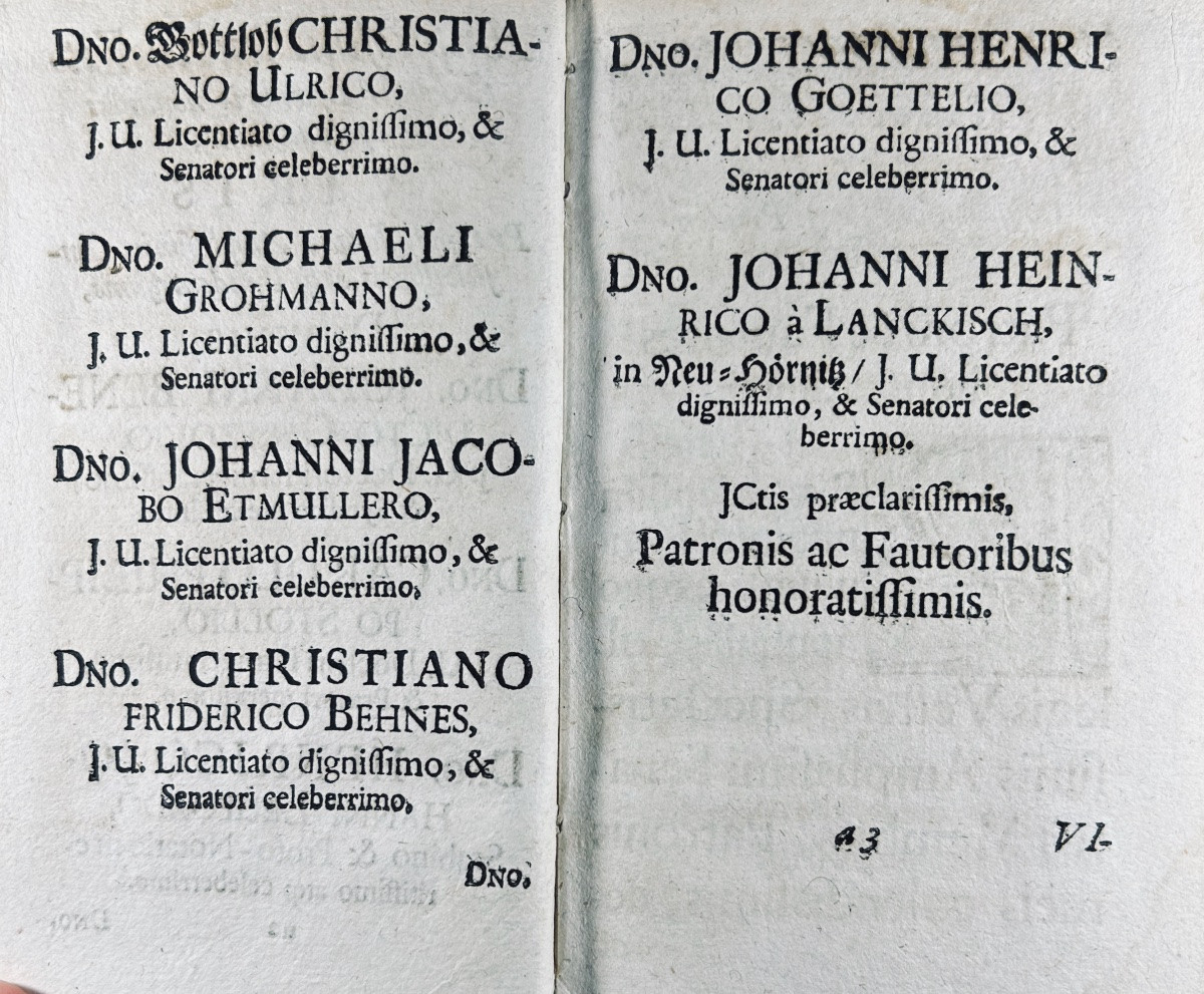 WINZGER - Annotationes ad Examen Feudale Strykianum. Leipzig/Frankfort, Schopf, 1707.-photo-2