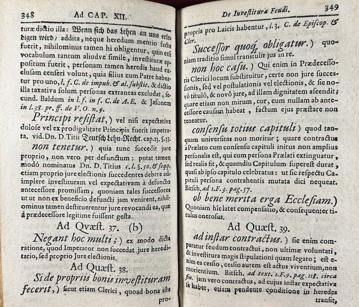 WINZGER - Annotationes ad Examen Feudale Strykianum. Leipzig/Frankfort, Schopf, 1707.-photo-6