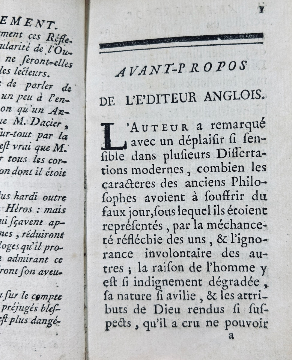 [COOPER (John Gilbert)] - La vie de Socrate traduitte de l'anglois. Amsterdam, 1751.-photo-3