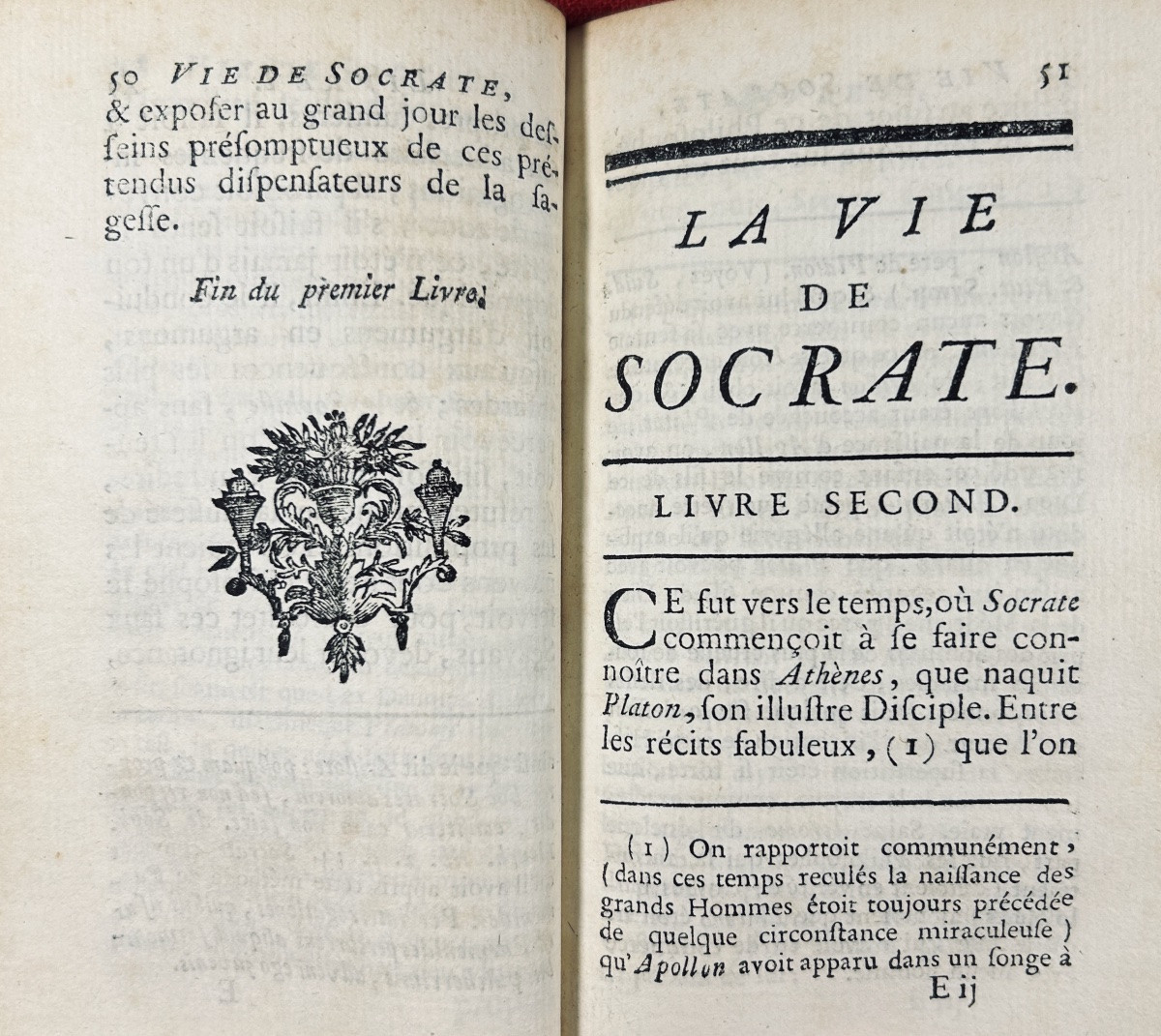 [COOPER (John Gilbert)] - La vie de Socrate traduitte de l'anglois. Amsterdam, 1751.-photo-1