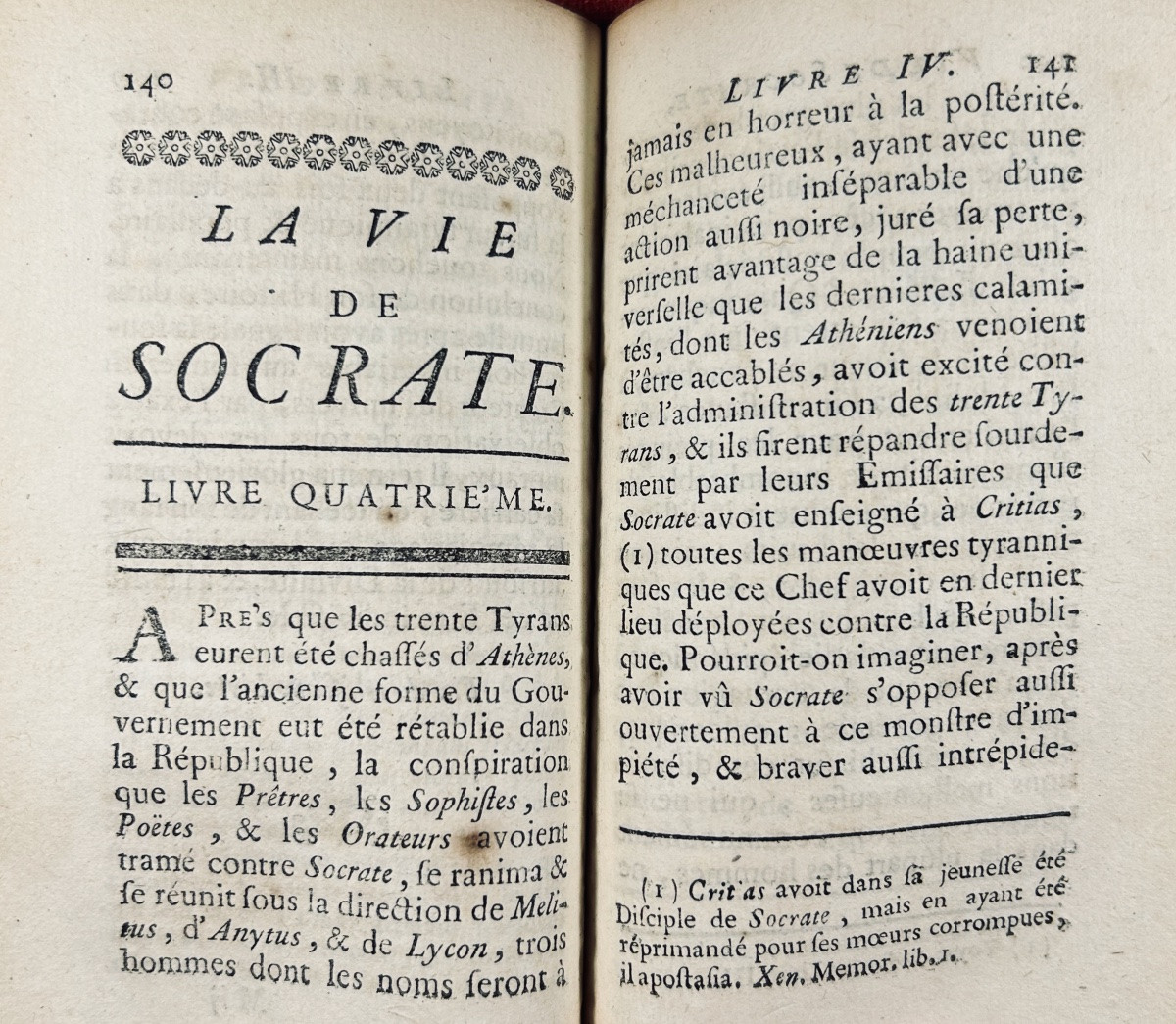 [COOPER (John Gilbert)] - La vie de Socrate traduitte de l'anglois. Amsterdam, 1751.-photo-3