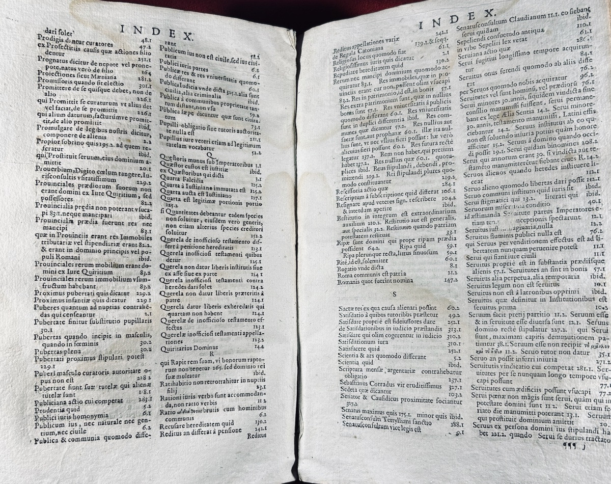 CUJAS - Juris civilis interpretum nostri seculi facile. Crespin, 1610, reliure en vélin.-photo-6