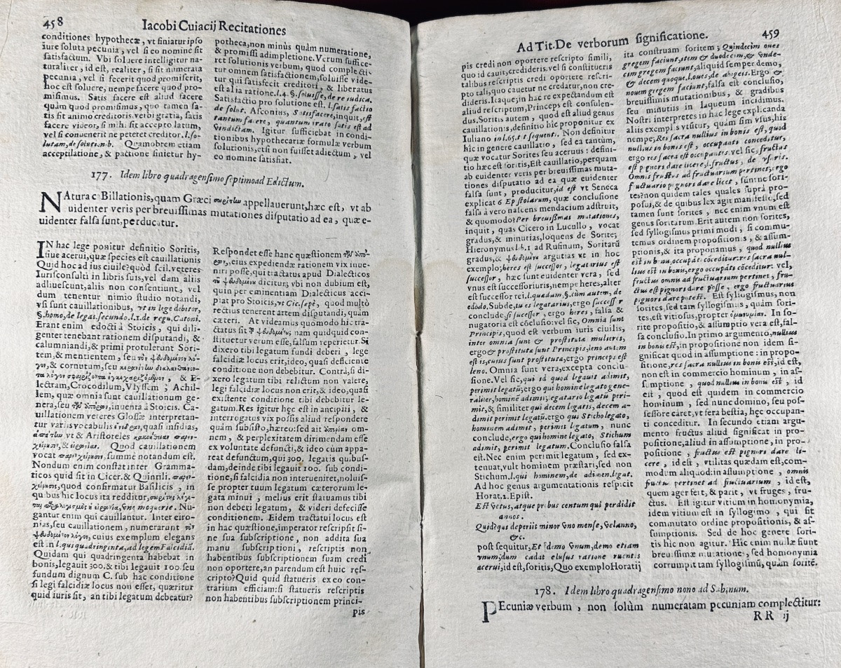 CUJAS - Juris civilis interpretum nostri seculi facile. Crespin, 1610, reliure en vélin.-photo-8