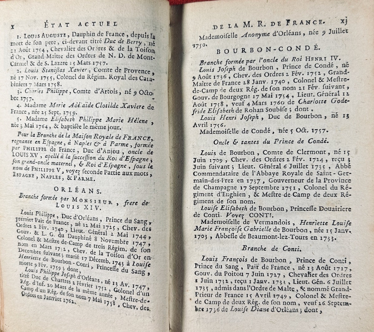 DE LA CHENAY DES BOIS - Calendrier des princes et de la noblesse de France. Duchesne, 1767.-photo-1